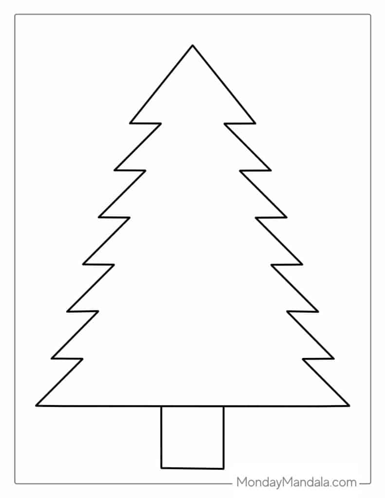 53 christmas tree coloring pages (free pdf printables)
